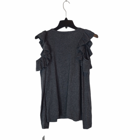 Inc International Concepts Grey Cotton Ruffle Long Sleeve Sweater Small NWT - Picture 7 of 8